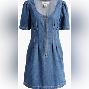 NWT Madewell Denim Zip-Front Dress Size 4